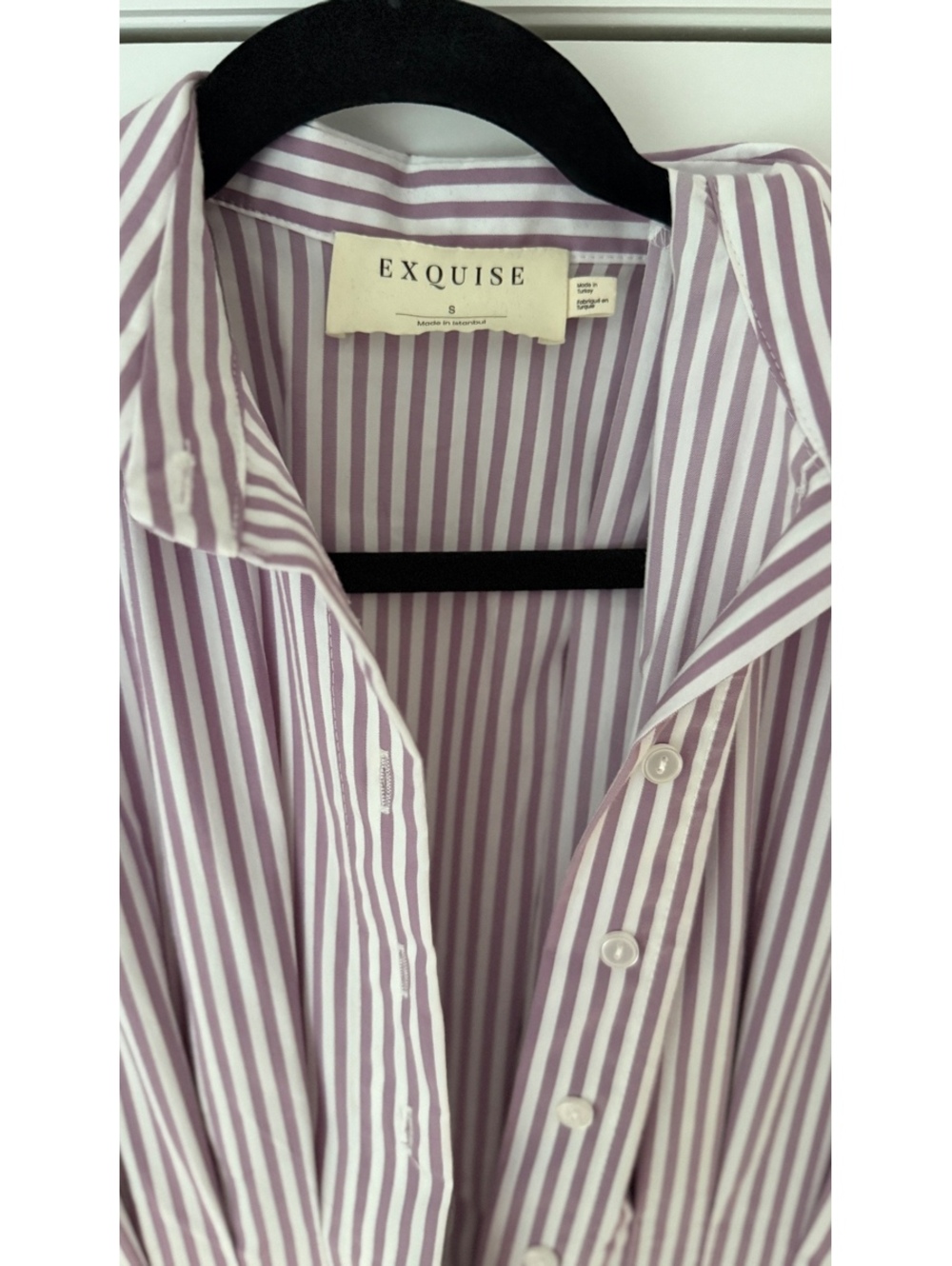 Exquise Anthropologie Tobie Dress - Lavender Stripe - Picture 3 of 4